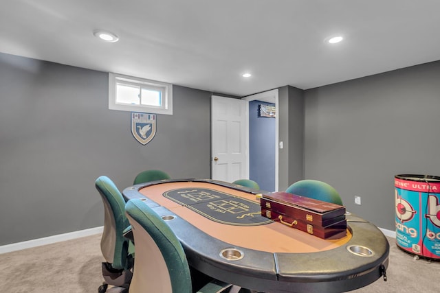 226 Briscoe Pl, Jackson, MI 49203 - recreation room with carpet flooring and recessed lighting
