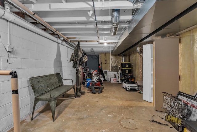 226 Briscoe Pl, Jackson, MI 49203 - basement featuring concrete block wall