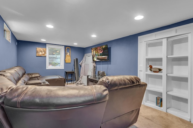 226 Briscoe Pl, Jackson, MI 49203 - carpeted living area with recessed lighting