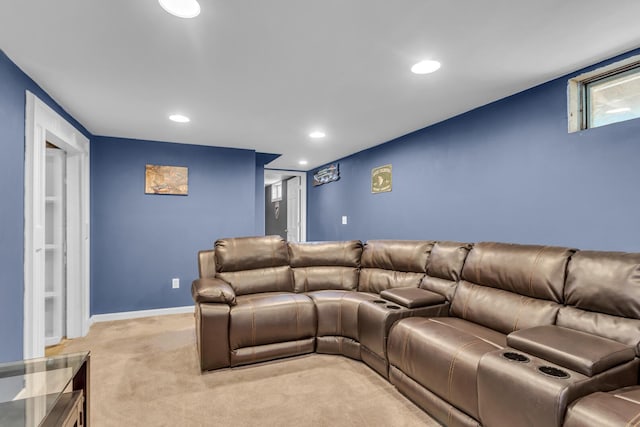 226 Briscoe Pl, Jackson, MI 49203 - cinema room with light carpet and recessed lighting