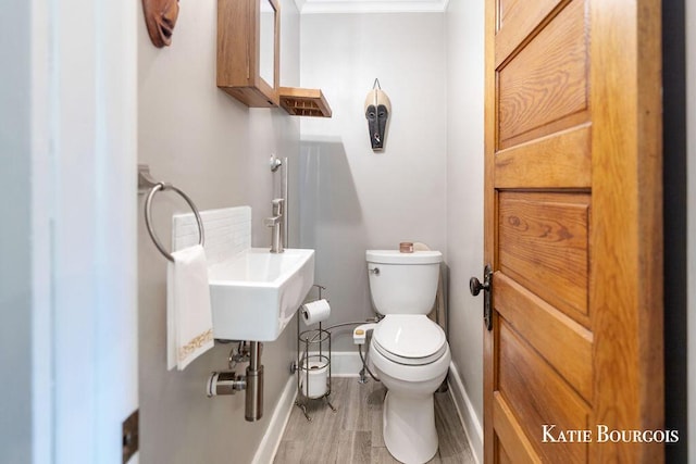 140 S Monroe St NE, Rockford, MI 49341 - bathroom featuring toilet and wood finished floors