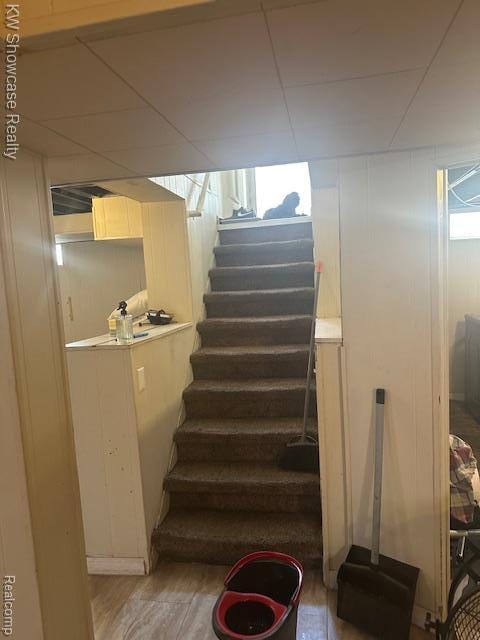 9624 Winston, Redford, MI 48239 - stairs featuring wood finished floors