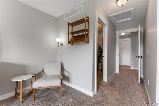 5606 Chatham Ln, Grand Blanc, MI 48439 - sitting room featuring carpet floors and attic access