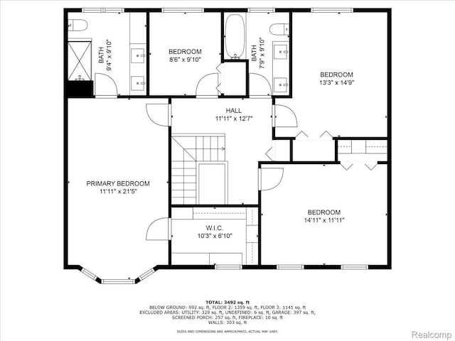 24842 White Plains Dr, Novi, MI 48374 - view of floor plan / room layout