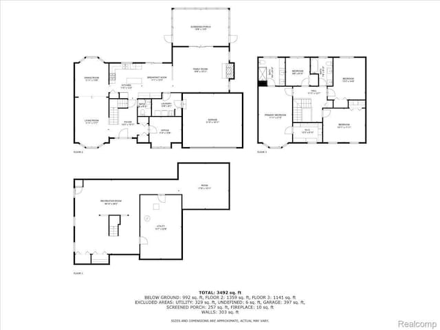 24842 White Plains Dr, Novi, MI 48374 - view of floor plan / room layout
