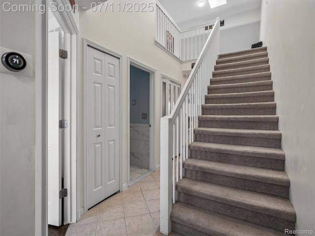35033 Windsor Dr, New Baltimore, MI 48047 - stairs featuring tile patterned floors