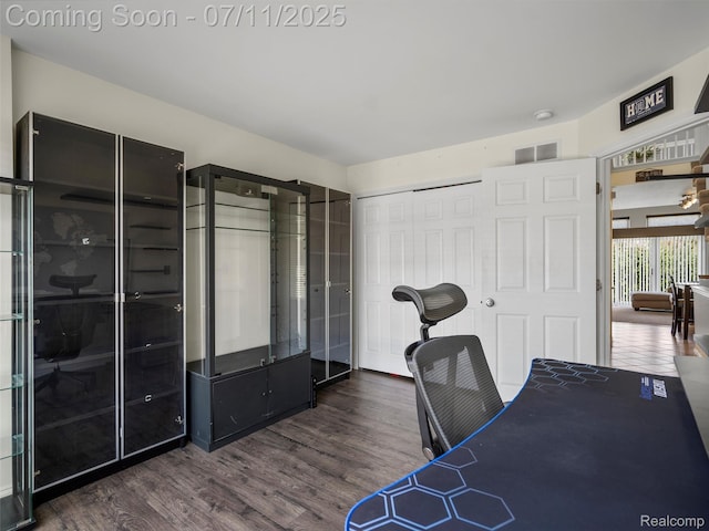 35033 Windsor Dr, New Baltimore, MI 48047 - office area featuring wood finished floors