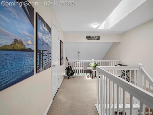 35033 Windsor Dr, New Baltimore, MI 48047 - hall featuring carpet and a skylight