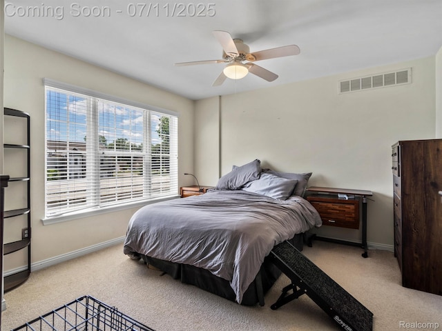 35033 Windsor Dr, New Baltimore, MI 48047 - bedroom featuring carpet floors and a ceiling fan