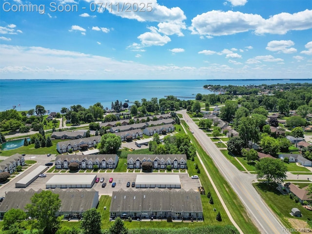 35033 Windsor Dr, New Baltimore, MI 48047 - aerial view of residential area featuring a nearby body of water