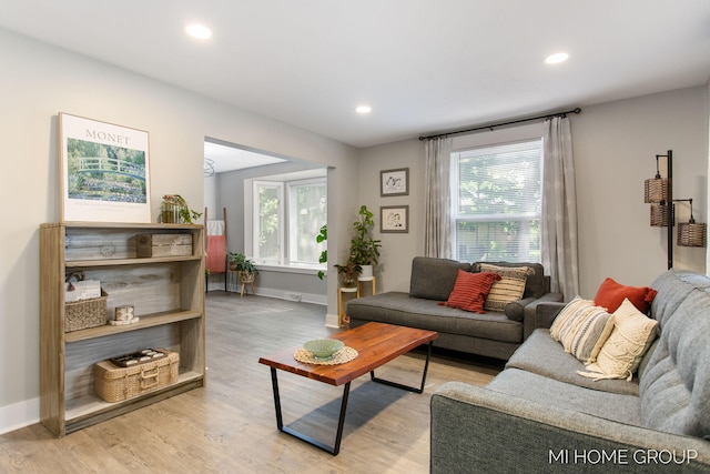 3255 Prairie St SW, Grandville, MI 49418 - living room featuring light wood-style floors and recessed lighting