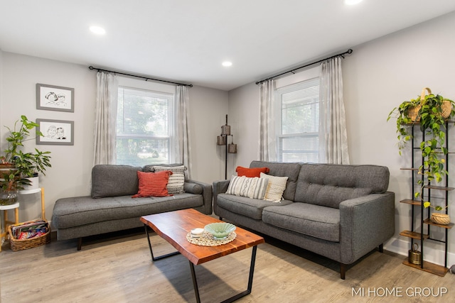 3255 Prairie St SW, Grandville, MI 49418 - living room with light wood-style floors, healthy amount of natural light, and recessed lighting