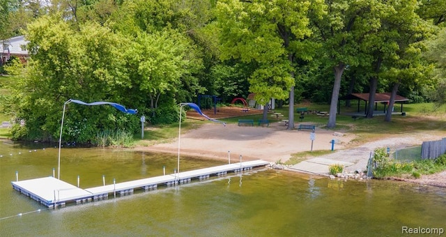 4729 Curtis Ln, Clarkston, MI 48346 - dock area with a water view