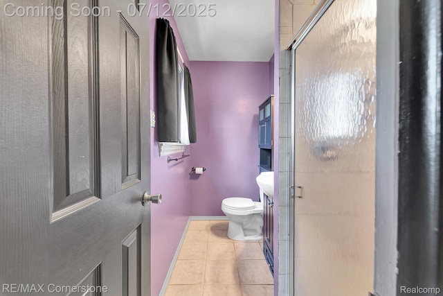34060 Avondale St, Westland, MI 48186 - bathroom featuring tile patterned flooring, a shower stall, and vanity