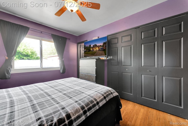 34060 Avondale St, Westland, MI 48186 - bedroom with light wood finished floors and a ceiling fan