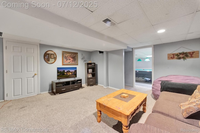 34060 Avondale St, Westland, MI 48186 - carpeted living area featuring baseboards