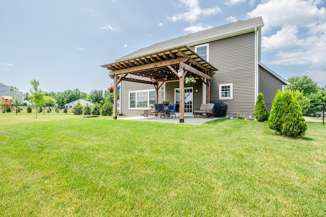 4785 Lauren Ln, Saint Joseph, MI 49085 - back of house with a patio area and a pergola