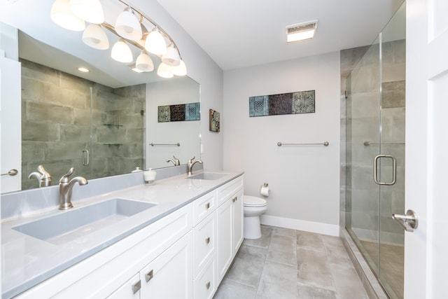 4785 Lauren Ln, Saint Joseph, MI 49085 - full bath with double vanity and a shower stall