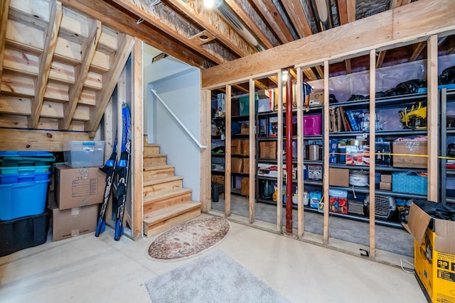 4785 Lauren Ln, Saint Joseph, MI 49085 - unfinished basement featuring stairs
