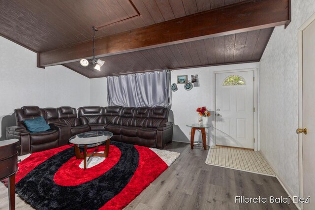 5640 Kraft Ave SE, Grand Rapids, MI 49512 - living area with wood finished floors and wood ceiling