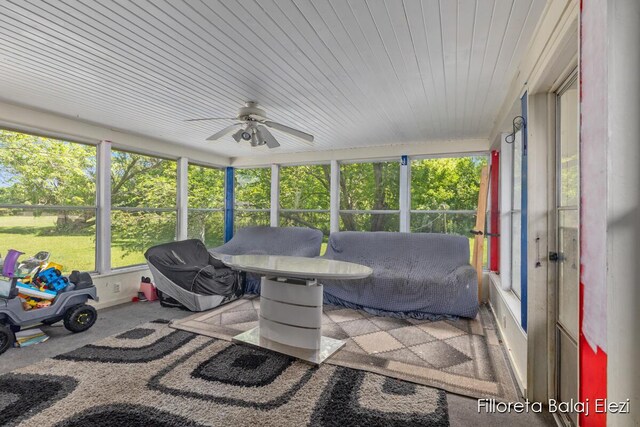 5640 Kraft Ave SE, Grand Rapids, MI 49512 - sunroom / solarium featuring healthy amount of natural light and ceiling fan
