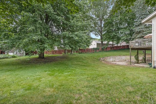 1972 Red Pine Dr, Dorr, MI 49323 - view of yard with a wooden deck