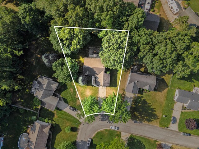 1972 Red Pine Dr, Dorr, MI 49323 - aerial view of residential area featuring property boundaries highlighted