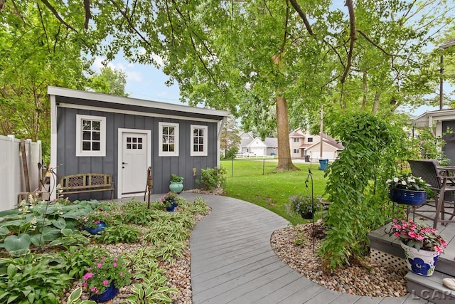 3129 Oakshade Dr, Manitou Beach, MI 49253 - view of outdoor structure with a fenced backyard