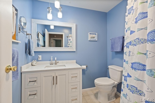 3129 Oakshade Dr, Manitou Beach, MI 49253 - bathroom with vanity and tile patterned flooring