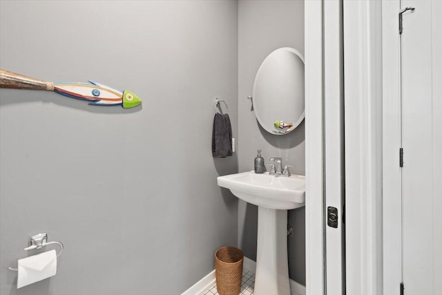 230 Cavelier Ave, Saint Joseph, MI 49085 - bathroom with tile patterned floors and a sink