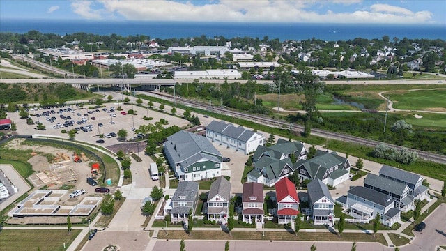 230 Cavelier Ave, Saint Joseph, MI 49085 - aerial overview of property's location with a large body of water