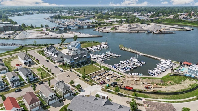 230 Cavelier Ave, Saint Joseph, MI 49085 - aerial view of a marina and a nearby body of water