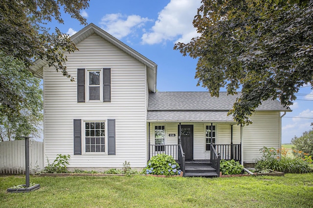 238 Maple Rd, Quincy, MI 49082 - traditional-style home featuring a porch and roof with shingles