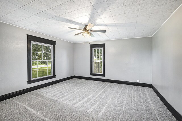 238 Maple Rd, Quincy, MI 49082 - unfurnished room with carpet floors, plenty of natural light, and ceiling fan