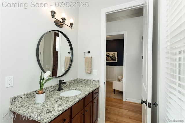 3666 Phillips Ave, Berkley, MI 48072 - bathroom with wood finished floors and vanity