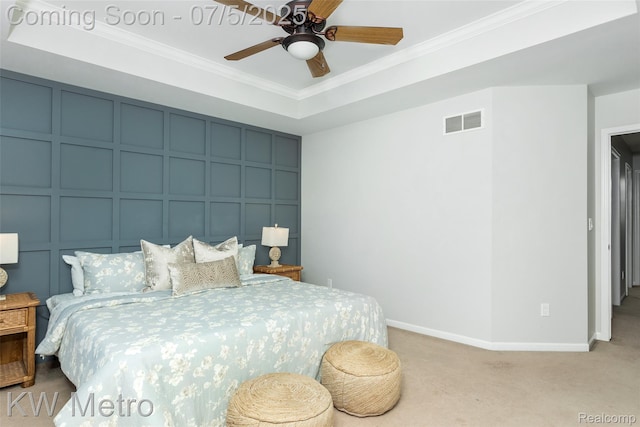 3666 Phillips Ave, Berkley, MI 48072 - carpeted bedroom featuring a decorative wall and crown molding