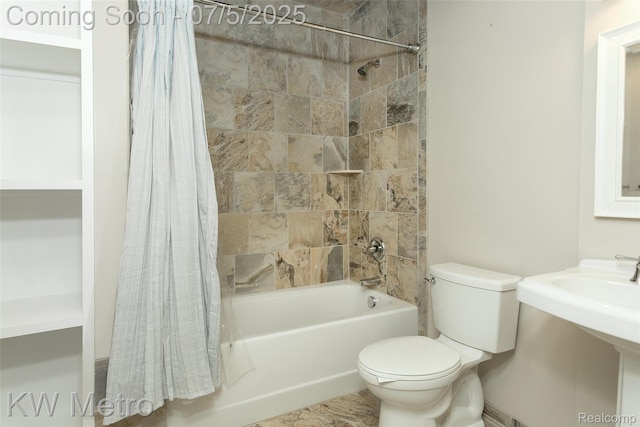 3666 Phillips Ave, Berkley, MI 48072 - full bath featuring toilet and shower / bath combo with shower curtain