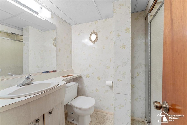 1534 London St, Lincoln Park, MI 48146 - bathroom with vanity and a shower stall