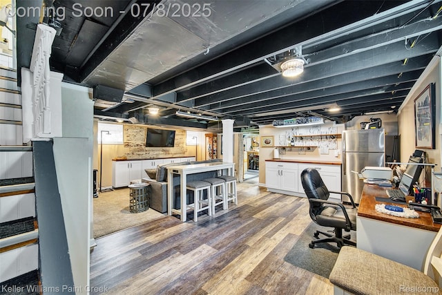 1726 Oxford Rd, Berkley, MI 48072 - home office featuring light wood-style floors