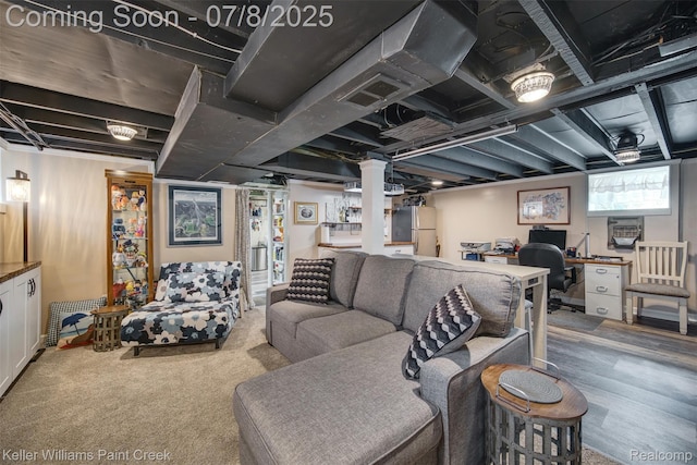 1726 Oxford Rd, Berkley, MI 48072 - living room with a desk and ornate columns