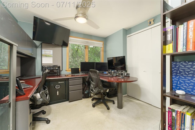 8527 Congress Dr, Canton, MI 48187 - carpeted office with ceiling fan