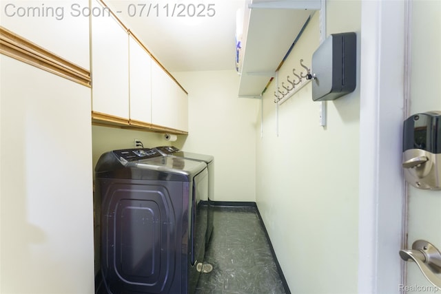 8527 Congress Dr, Canton, MI 48187 - washroom featuring separate washer and dryer and cabinet space