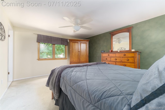 8527 Congress Dr, Canton, MI 48187 - bedroom featuring light carpet and a ceiling fan