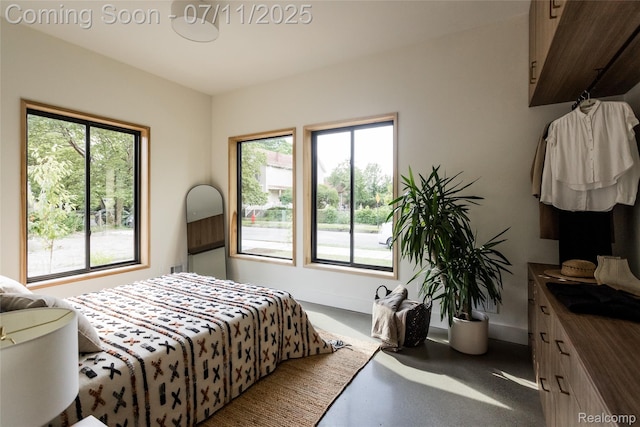 1539 Sycamore St, Detroit, MI 48208 - bedroom with multiple windows and concrete floors