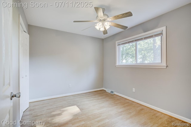 2416 Bonner St, Ferndale, MI 48220 - spare room featuring wood finished floors and ceiling fan