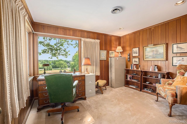 6400 N Rochester Rd, Rochester Hills, MI 48306 - office area featuring light carpet and wooden walls
