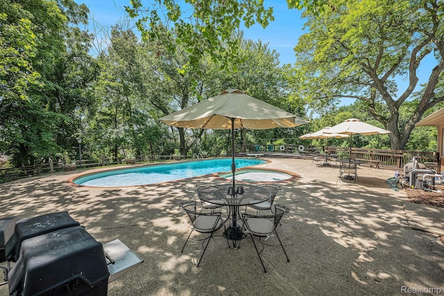 6400 N Rochester Rd, Rochester Hills, MI 48306 - view of pool featuring a patio area and view of scattered trees