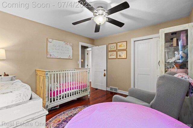 17022 Marguerite St, Beverly Hills, MI 48025 - bedroom with wood finished floors, a closet, and ceiling fan