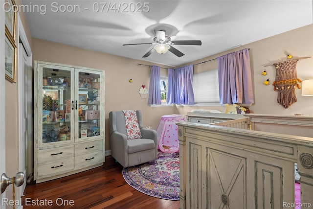 17022 Marguerite St, Beverly Hills, MI 48025 - bedroom featuring dark wood finished floors and a ceiling fan