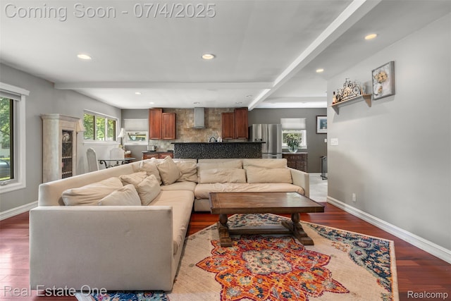 17022 Marguerite St, Beverly Hills, MI 48025 - living area featuring recessed lighting and wood finished floors